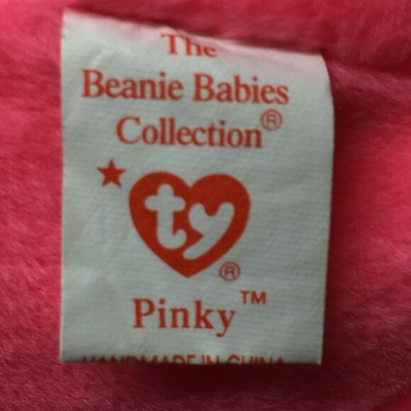 Ty Beanie Baby Pinky Flamingo Plush Stuffed Animal Retired W Tag Feb 13 1999 - Picture 6 of 9